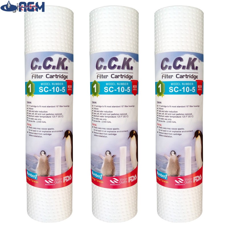 فیلتر تصفیه آب سی سی کا مدل pp 5 micron بسته 3 عددی