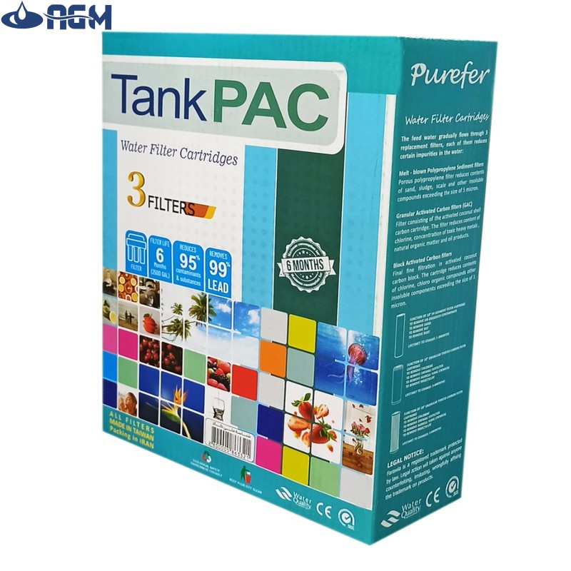 فیلتر دستگاه تصفیه آب تانک پک مجموعه  سه عددی