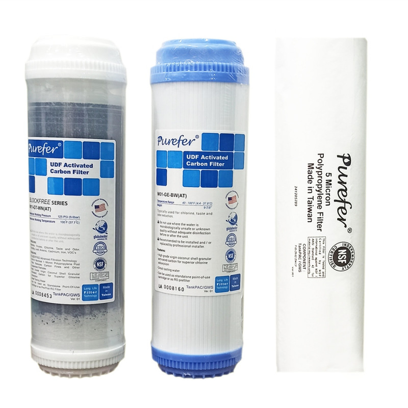 فیلتر دستگاه تصفیه آب تانک پک مجموعه  سه عددی