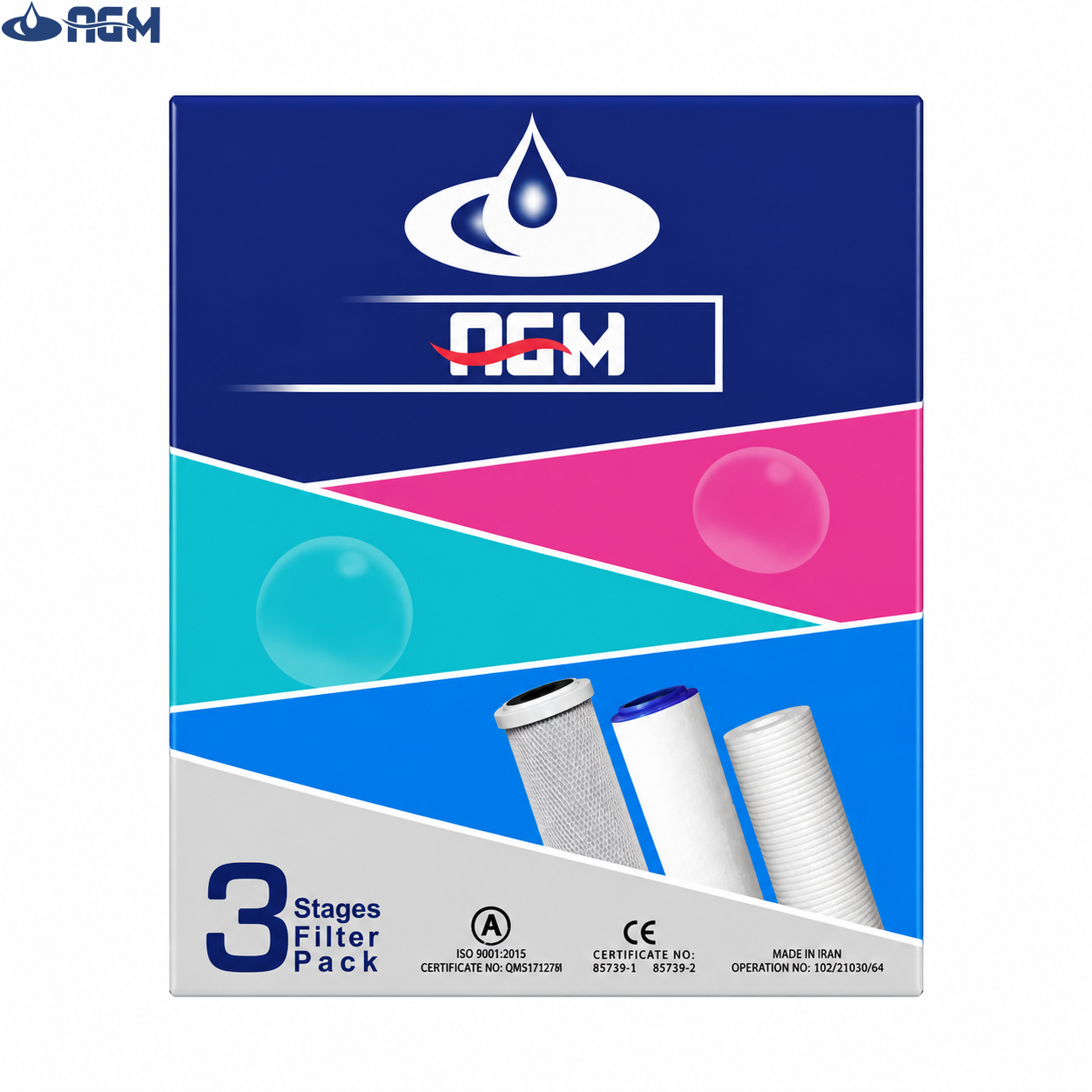 فیلتر دستگاه تصفیه آب بسته 3 عددی AGM
