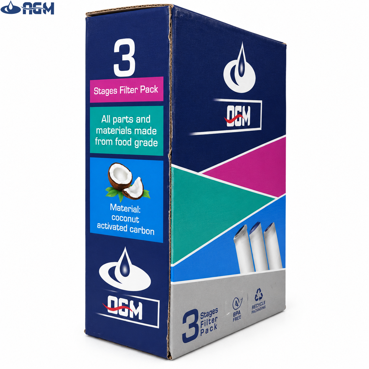 فیلتر دستگاه تصفیه آب بسته 3 عددی AGM